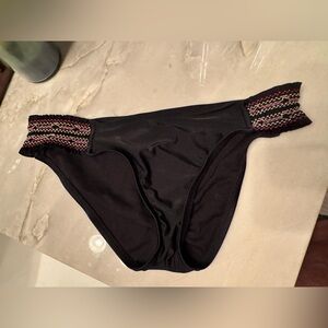 Mossimo black Swim Bottoms with Multicolor Accents NWOT LARGE
